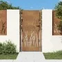 Corten steel garden gate grass design 105x205 cm by vidaXL, garden gates - Ref: Foro24-153177, Price: 271,81 €, Discount: %