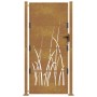 Puerta de jardín acero corten diseño hierba 105x205 cm de vidaXL, Puertas de jardín - Ref: Foro24-153177, Precio: 281,75 €, D...