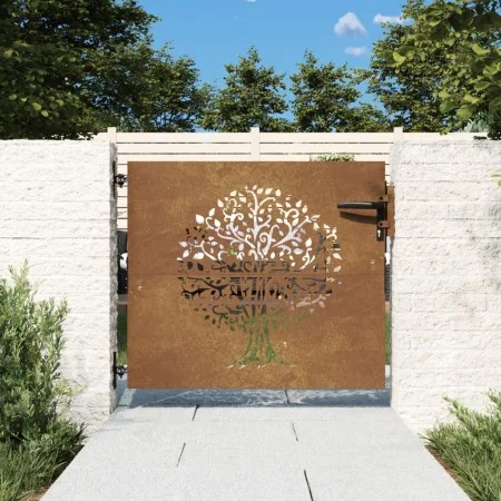 Corten steel garden gate tree design 85x100 cm by vidaXL, garden gates - Ref: Foro24-153209, Price: 129,29 €, Discount: %