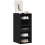 Mueble zapatero de madera contrachapada negro 31,5x35x70 cm en Zapateros y organizadores de calzado | Comprar online en Foru.es