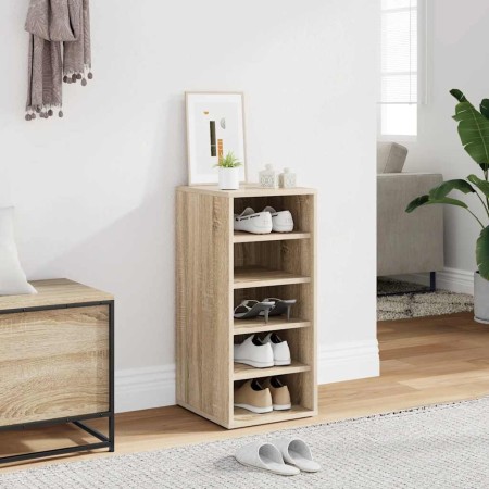 Mueble zapatero madera contrachapada roble Sonoma 31,5x35x70 cm en Zapateros y organizadores de calzado | Comprar online en Foru