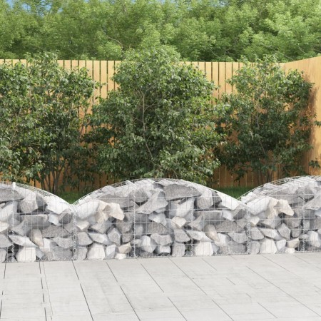 Cesta de gaviones forma arco hierro galvanizado 150x50x40/60 cm de vidaXL, Maceteros y jardineras - Ref: Foro24-153452, Preci...