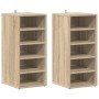 Muebles zapateros 2 uds contrachapado roble Sonoma 31,5x35x70cm en Zapateros y organizadores de calzado | Comprar online en Foru