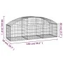 Cesta de gaviones forma arco hierro galvanizado 150x50x40/60 cm de vidaXL, Maceteros y jardineras - Ref: Foro24-153452, Preci...