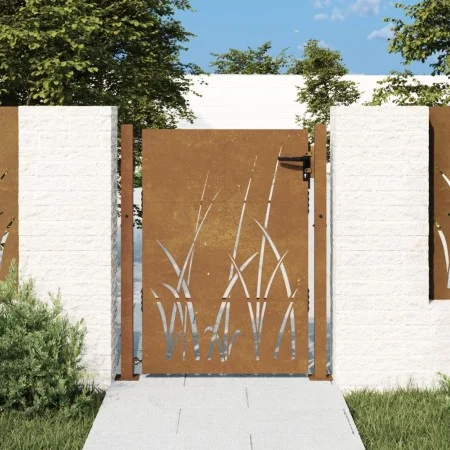 Gartentor aus Cortenstahl, Grasdesign, 105 x 130 cm von vidaXL, Gartentore - Ref: Foro24-153228, Preis: 173,73 €, Rabatt: %