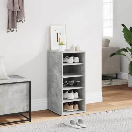 Mueble zapatero madera contrachapada gris hormigón 31,5x35x70cm en Zapateros y organizadores de calzado | Comprar online en Foru