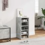 Mueble zapatero madera contrachapada gris hormigón 31,5x35x70cm en Zapateros y organizadores de calzado | Comprar online en Foru