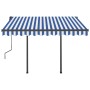 Toldo manual retráctil con luz LED azul y blanco 3x2,5 m en Toldos | Comprar online en Foru.es