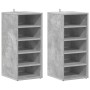 Muebles zapateros 2uds contrachapado gris hormigón 31,5x35x70cm en Zapateros y organizadores de calzado | Comprar online en Foru