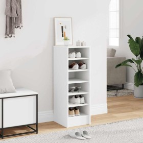 Mueble zapatero de madera contrachapada blanco 31,5x35x90 cm en Zapateros y organizadores de calzado | Comprar online en Foru.es