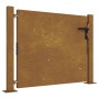 Puerta de jardín acero corten 105x80 cm de vidaXL, Puertas de jardín - Ref: Foro24-153262, Precio: 120,52 €, Descuento: %