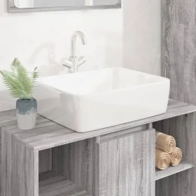 Lavabo rectangular de cerámica blanco 48x37x13 cm de vidaXL, Lavabos - Ref: Foro24-153338, Precio: 89,54 €, Descuento: %