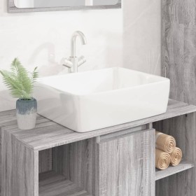 Lavabo rectangular de cerámica blanco 48x37x13 cm de vidaXL, Lavabos - Ref: Foro24-153338, Precio: 91,40 €, Descuento: %