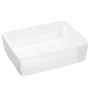 Lavabo rectangular de cerámica blanco 48x37x13 cm de vidaXL, Lavabos - Ref: Foro24-153338, Precio: 91,40 €, Descuento: %
