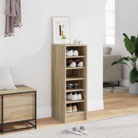 Mueble zapatero madera contrachapada roble Sonoma 31,5x35x90 cm en Zapateros y organizadores de calzado | Comprar online en Foru