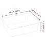 Lavabo rectangular de cerámica blanco 48x37x13 cm de vidaXL, Lavabos - Ref: Foro24-153338, Precio: 89,54 €, Descuento: %