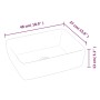 Lavabo rectangular de cerámica blanco 48x37x13 cm de vidaXL, Lavabos - Ref: Foro24-153338, Precio: 91,40 €, Descuento: %