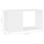 Mueble para TV madera contrachapada blanco 60x24x32 cm en Librerías y estanterías | Comprar online en Foru.es