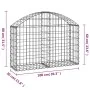 Cesta de gaviones forma arco hierro galvanizado 100x30x60/80 cm de vidaXL, Maceteros y jardineras - Ref: Foro24-153423, Preci...