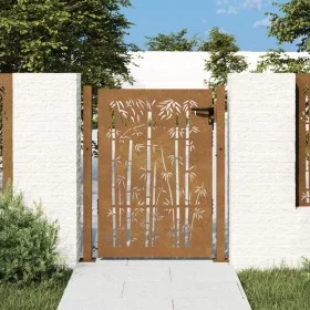 Corten steel garden gate bamboo design 105x155 cm by vidaXL, garden gates - Ref: Foro24-153241, Price: 200,58 €, Discount: %