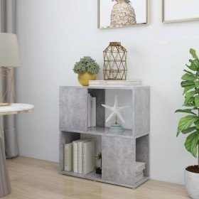 Librería de madera contrachapada gris hormigón 60x24x63 cm en Librerías y estanterías | Comprar online en Foru.es