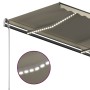 Toldo manual retráctil con LED crema 3x2,5 m en Toldos | Comprar online en Foru.es