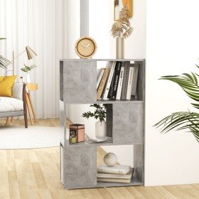 Librería separador contrachapada gris hormigón 60x24x94 cm en Librerías y estanterías | Comprar online en Foru.es