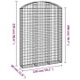 Cesta gaviones forma arco hierro galvanizado 150x30x200/220 cm de vidaXL, Maceteros y jardineras - Ref: Foro24-153450, Precio...