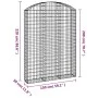 Cesta gaviones forma arco hierro galvanizado 150x30x200/220 cm de vidaXL, Maceteros y jardineras - Ref: Foro24-153450, Precio...