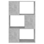 Librería separador contrachapada gris hormigón 60x24x94 cm en Librerías y estanterías | Comprar online en Foru.es