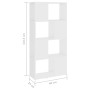 Librería separador madera contrachapada blanco 60x24x124,5 cm en Librerías y estanterías | Comprar online en Foru.es