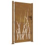 Puerta de jardín acero corten diseño hierba 105x205 cm de vidaXL, Puertas de jardín - Ref: Foro24-153231, Precio: 256,87 €, D...