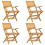 Sillas de jardín plegables 4 uds madera maciza teca 55x62x90 cm de vidaXL, Sillas de jardín - Ref: Foro24-3155067, Precio: 28...