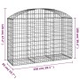 Cesta gaviones forma arco hierro galvanizado 150x50x100/120 cm de vidaXL, Maceteros y jardineras - Ref: Foro24-153455, Precio...