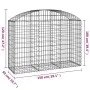 Cesta gaviones forma arco hierro galvanizado 150x50x100/120 cm de vidaXL, Maceteros y jardineras - Ref: Foro24-153455, Precio...
