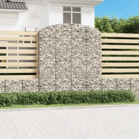 Gabion basket arch shape galvanized iron 200x50x220/240 cm by vidaXL, Pots and planters - Ref: Foro24-153481, Price: 154,00 €...