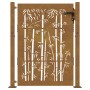 Puerta de jardín acero corten diseño bambú 105x130 cm de vidaXL, Puertas de jardín - Ref: Foro24-153240, Precio: 181,45 €, De...