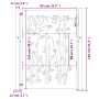 Puerta de jardín acero corten diseño bambú 105x130 cm de vidaXL, Puertas de jardín - Ref: Foro24-153240, Precio: 181,45 €, De...