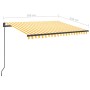Toldo manual retráctil con LED amarillo y blanco 3x2,5 m en Toldos | Comprar online en Foru.es