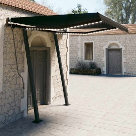 Toldo manual retráctil con LED gris antracita 3x2,5 m en Toldos | Comprar online en Foru.es
