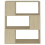 Librería separador madera contrachapada roble Sonoma 80x24x94cm en Librerías y estanterías | Comprar online en Foru.es
