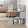 Librería separador contrachapada gris hormigón 80x24x94 cm en Librerías y estanterías | Comprar online en Foru.es