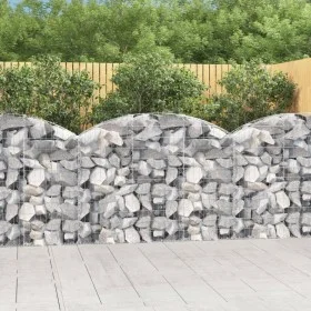 Cesta gaviones forma arco hierro galvanizado 150x30x100/120 cm de vidaXL, Maceteros y jardineras - Ref: Foro24-153445, Precio...