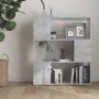 Librería separador contrachapada gris hormigón 80x24x94 cm en Librerías y estanterías | Comprar online en Foru.es