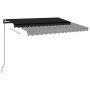 Toldo manual retráctil con LED gris antracita 3x2,5 m en Toldos | Comprar online en Foru.es