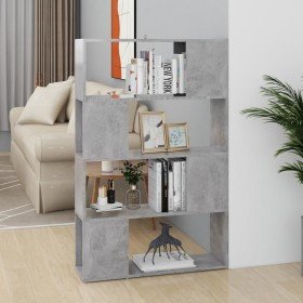 Librería separador contrachapada gris hormigón 80x24x124,5 cm en Librerías y estanterías | Comprar online en Foru.es
