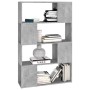 Librería separador contrachapada gris hormigón 80x24x124,5 cm en Librerías y estanterías | Comprar online en Foru.es