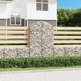 Cesta gaviones forma arco hierro galvanizado 100x50x160/180 cm de vidaXL, Maceteros y jardineras - Ref: Foro24-153438, Precio...