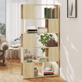 Librería separador contrachapada roble Sonoma 80x24x155 cm en Librerías y estanterías | Comprar online en Foru.es