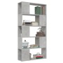 Librería separador contrachapada gris hormigón 80x24x155 cm en Librerías y estanterías | Comprar online en Foru.es